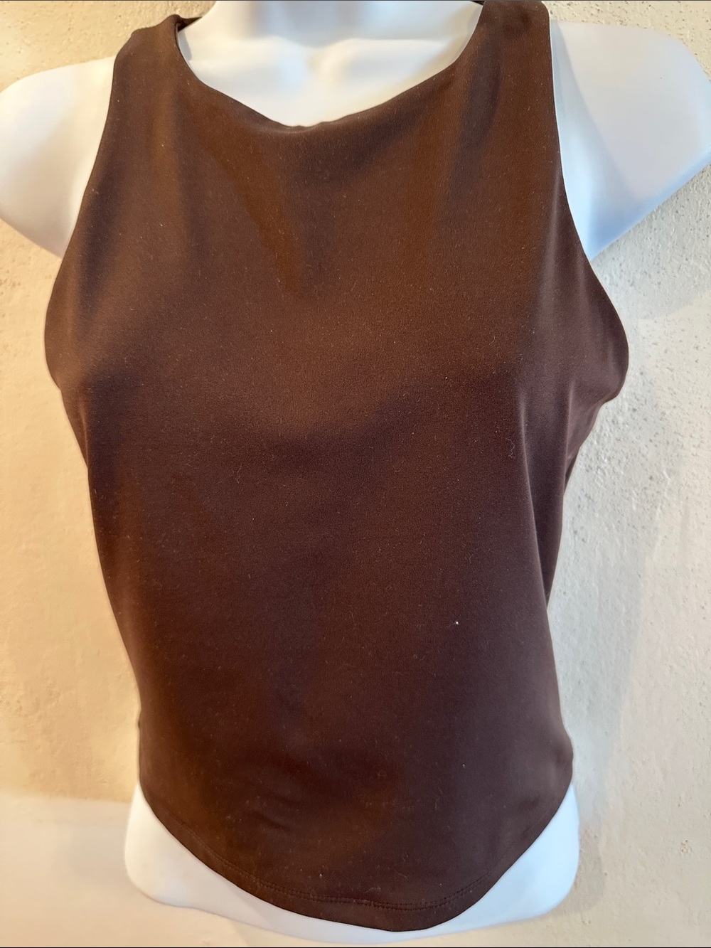 Express Women’s Brown Sleeveless Crewneck Tank Top size small, stretchy, thick
